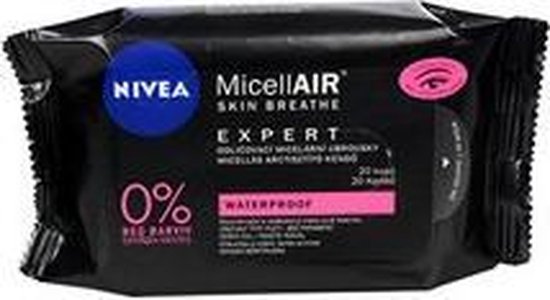 Nivea MicellAIR Serie - Biologisch Afbreekbare Make-up Wipes - 20 Stuks - Waterdichte Verwijdering