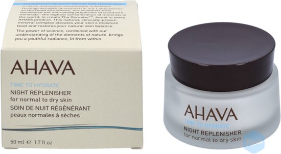 AHAVA Nachtcrème - Intensieve Hydratatie en Herstel | Voor Normaal tot Droge Huid | Anti Uitdroging | Gezichtscrème voor mannen & vrouwen | Moisturizer voor een droge huid & gezicht - 50ml