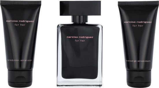 Narciso Rodriguez for Her eau de toilette 50 ml + body lotion 50 ml + shower gel 50 ml - Geschenkset Dames