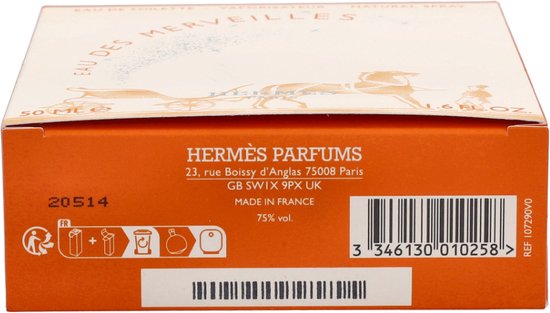 Hermès Eau Des Merveilles Eau De Toilette Spray 50ml