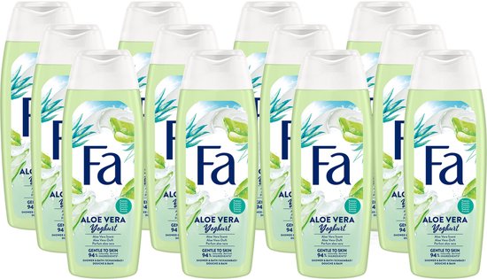 Fa Showergel - Cream Yoghurt & Aloe Vera - Geur van Aloe Vera - Douchegel - Voordeelverpakking - 12 x 250 ml