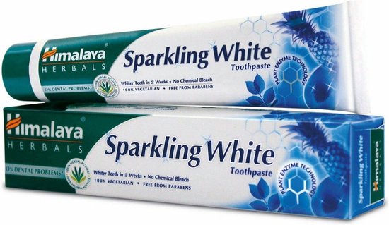 Tandpasta 'Sparkling White' voor wittere en sterke tanden, Himalaya, 80 gram