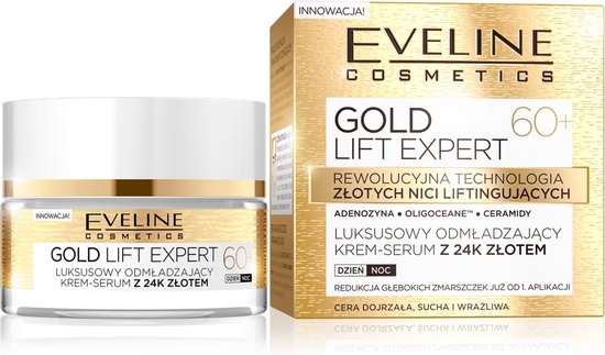 Eveline Gold Lift Expert Luxurious Rejuvenating Day And Night Cream Serum 60+
