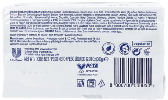 Dove Original Beauty Cream Bar Women - 4 x 100 gr - Zeep