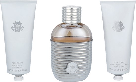Moncler Pour Femme Set - 100 ml Eau de Parfum + 100 ml Gel Douche + 100 ml Body Cream - Damesgeur