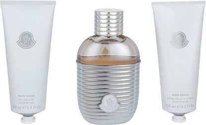 Moncler Pour Femme Set - 100 ml Eau de Parfum + 100 ml Gel Douche + 100 ml Body Cream - Damesgeur