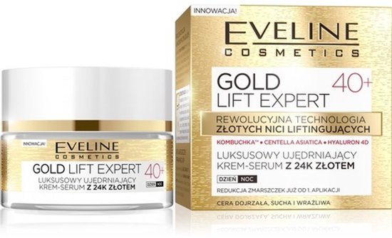 Eveline Cosmetics Gold Lift Expert Luxurious Firming Serum With 24K Gold 40+ Day/Night 50ml.