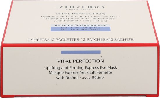 Shiseido Vital Perfection Uplifting&Firming Express Eye Mask | Verstevigende oogpatches | Anti-Aging, 12 stuks
