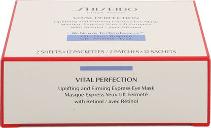 Shiseido Vital Perfection Uplifting&Firming Express Eye Mask | Verstevigende oogpatches | Anti-Aging, 12 stuks
