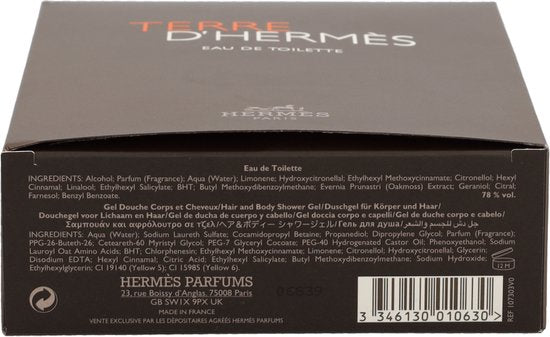 Hermès Terre d`Hermès Giftset - 100 ml eau de toilette spray . 80 ml showergel - cadeauset voor heren