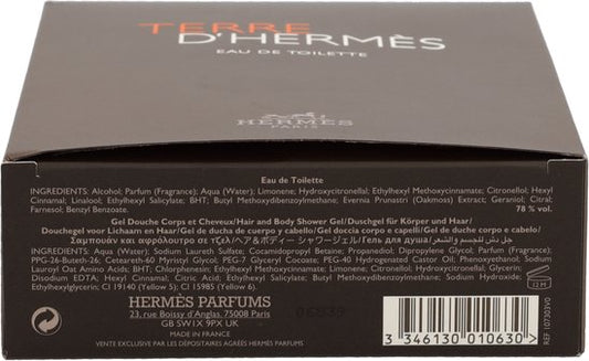 Hermès Terre d`Hermès Giftset - 100 ml eau de toilette spray . 80 ml showergel - cadeauset voor heren