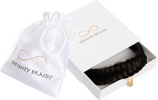 Infinity Braids - Jolie Fishtail Braid - Haarband - Haarband Dames - Haarbanden - Haarband Meisje - Jolie Espresso Smoke