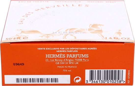 Hermès Eau Des Merveilles Eau De Toilette Spray 50ml
