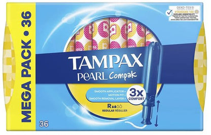 Tampax Pearl Compak Regular Tampons Met Inbrenghuls x36