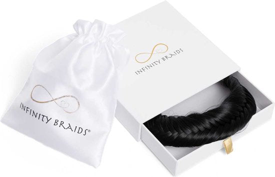 Infinity Braids - Jolie Fishtail Braid - Haarband - Haarband Dames - Haarbanden - Haarband Meisje - Jolie Onyx