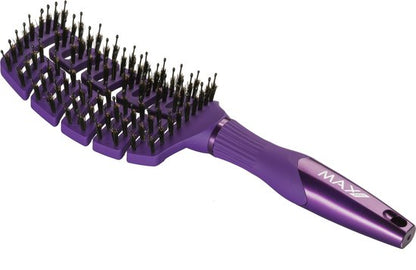 Max Pro Detangler Haarborstel Blueberry Bliss - Antiklit - Haar borstel - Jongens en meisjes - Comb - Brostel - Paars - Zwijnenhaar borstel