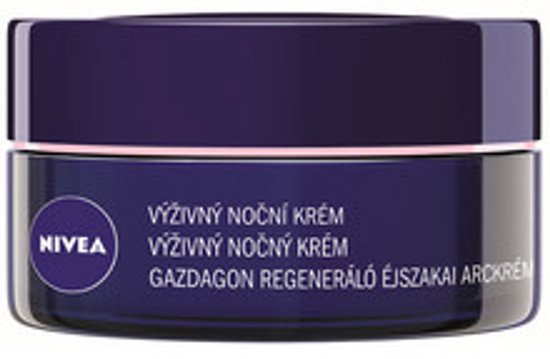 Nivea Serie - Nachtcrème - 24H Hydratatie - Droge en Gevoelige Huid - 50 ml
