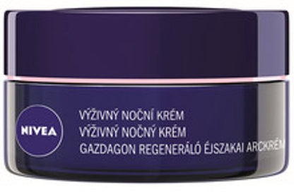 Nivea Serie - Nachtcrème - 24H Hydratatie - Droge en Gevoelige Huid - 50 ml