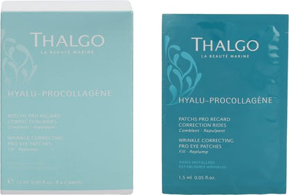 THALGO HYALU-PROCOLLAGENE WRINKLE CORRECTING EYE PRO PATCHES 8 X 2 eye patches