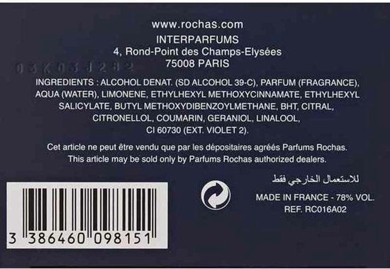 Herenparfum Rochas EDT L'Homme Rochas (100 ml)