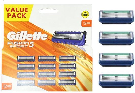 Gillette fusion sport navulmesjes 12 stuks