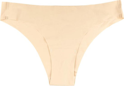 Bye Bra Onzichtbare Bikini In Braziliaanse Stijl, Hoge Taille, Naadloze Bikini, Niet Aan Te Raken, Geen Slipjeslijn, Gladde Randen, 2 Kleurenpak, Beige En Zwart, L