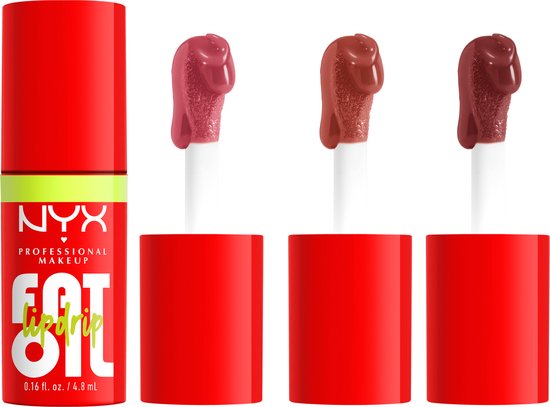 NYX Professional Make Up Home Alone Fat Oil Lip Drip Trio - Hydraterende Lipgloss- Set van 3