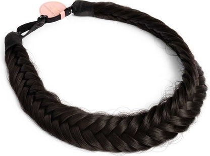 Infinity Braids - Jolie Fishtail Braid - Haarband - Haarband Dames - Haarbanden - Haarband Meisje - Jolie Espresso Smoke