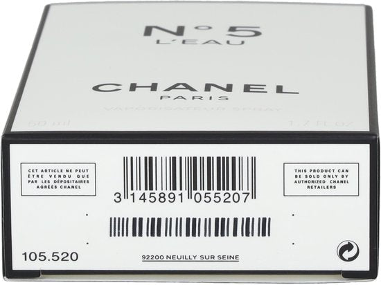 Chanel N°5 L'Eau - No5 L'eau - 50 ml - eau de toilette spray - damesparfum