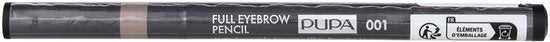 Pupa Milano - Full Eyebrow Pencil - 001 Blonde