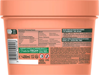 Garnier Fructis Hair Food Pineapple - 3-in-1 Haarmasker - Lang dof haar - 400ml