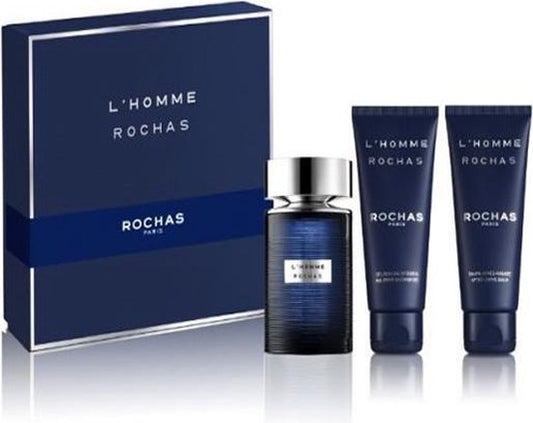 Rochas L'homme De Rochas Eau De Toilette Spray 100ml Set 3 Pieces 2020