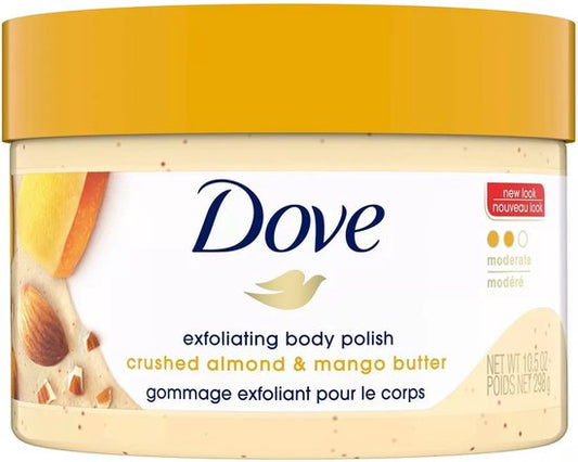 Dove Crushed Almond & Mango Butter Exfoliating Body Scrub | Lichaamsscrub | Bad & Douche, 298g