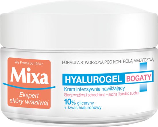 Mixa - Expert Scores Sensitive Hyalurogel Rich Intense Moisturizing Cream 50Ml