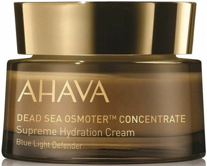 AHAVA Dode Zee Osmoter Crème | 24-Uurs Hydratatie | Blauw Licht Bescherming | Anti-rimpel Formule | Anti-Aging Dagcrème voor Mannen & Vrouwen | Moistu