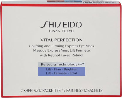 Shiseido Vital Perfection Uplifting&Firming Express Eye Mask | Verstevigende oogpatches | Anti-Aging, 12 stuks