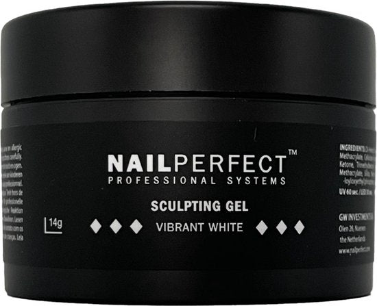 NailPerfect LED/UV Sculpting Gel Vibrant White - 14gr