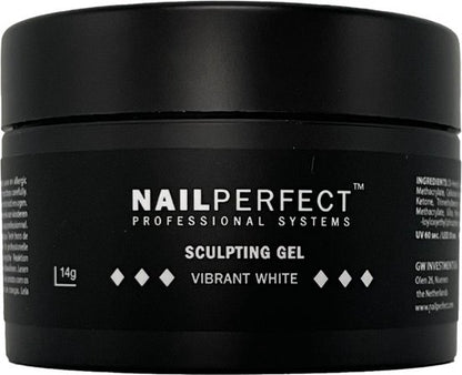 NailPerfect LED/UV Sculpting Gel Vibrant White - 14gr