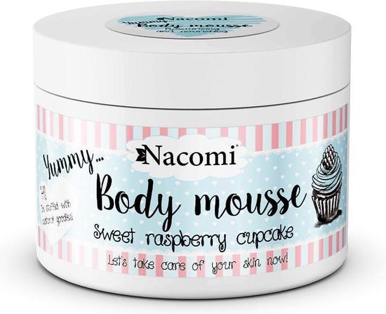 Nacomi Body Mousse Sweet Raspberry Cupcake 180ml.