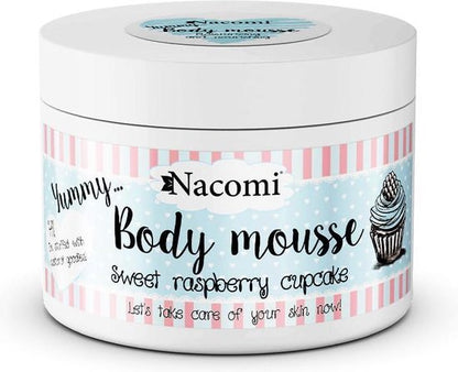 Nacomi Body Mousse Sweet Raspberry Cupcake 180ml.