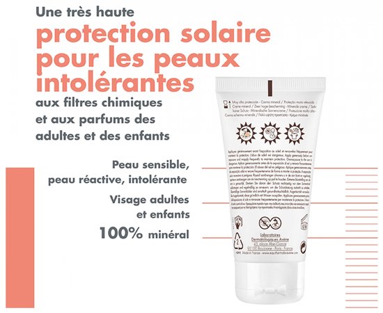 Avène Sun Protection Mineral Cream 50+ - Zonnebrand - 50 ml