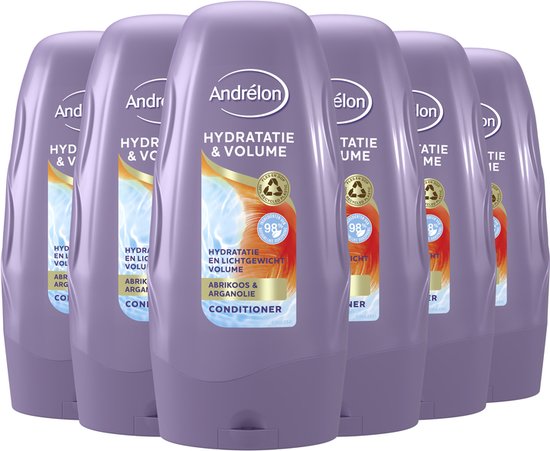Andrélon Hydratatie & Volume Conditioner - 6 x 250 ml - Voordeelverpakking
