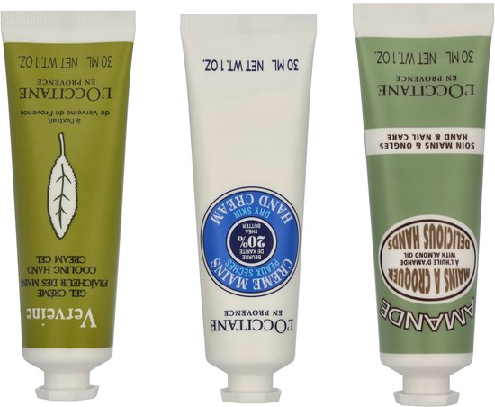 L'Occitane Soft Hands Trio Set 90 ml - Almond Delicious 30ml / Shea Butter 30ml / Verveine Cooling 30ml
