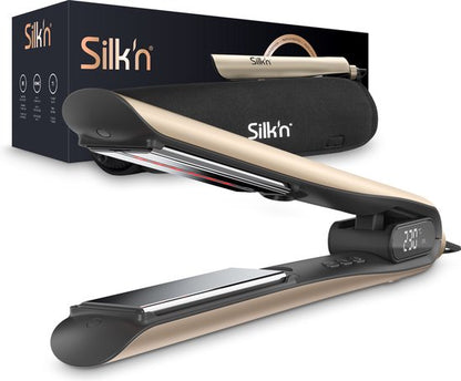 Silk'n 2-in-1 Stijltang - SilkyStraight - Krultang met Infrarood- en Ionische Technologie - Cadeau-idee - Beige