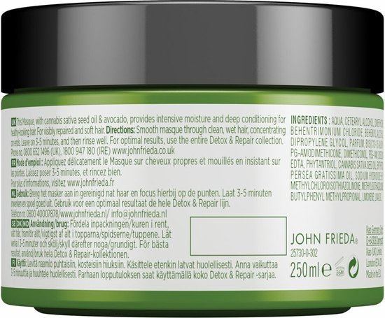 John Frieda Detox + Repair Masque 250 ML