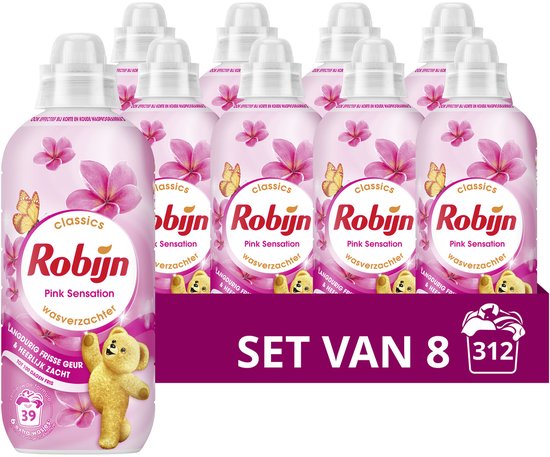 Robijn Classics Wasverzachter - Pink Sensation - 8 x 39 wasbeurten - Voordeelverpakking