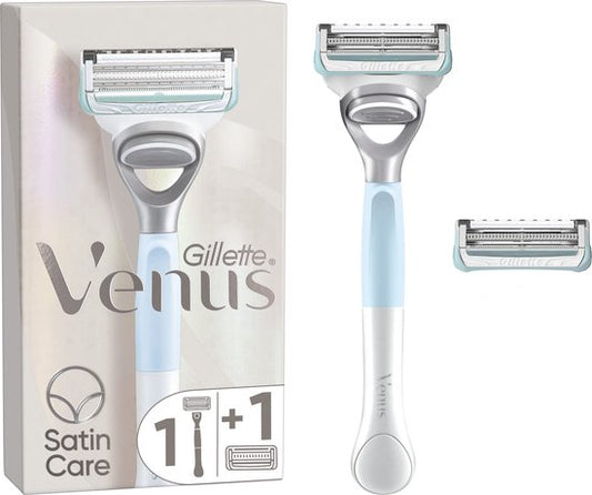 Gillette Venus Satin Care Scheersysteem – 2 Scheermesjes (Voor Huid & Schaamhaar) - Vrouwen