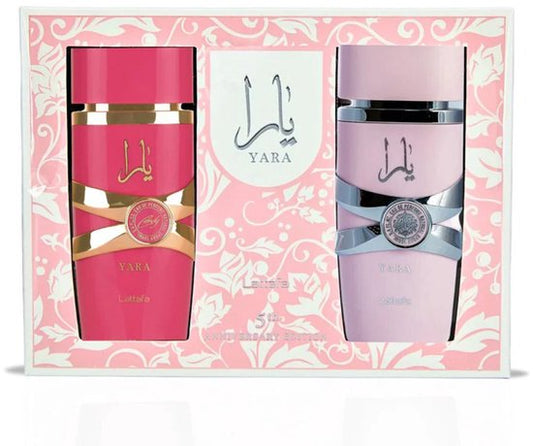 Lattafa Yara 5th Anniversary Edition Giftset - Yara Candy 100 ml eau de parfum spray + Yara 100 ml eau de parfum spray - cadeauset voor dames