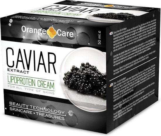 Orange Care Caviar Crème Huidverzorgingscrème Dag en Nacht crème vouwen mannen 50 ML - Kaviaarcrème met Hyaluronzuur, Aloë Vera,anti rimpel vochtinbrengende niet vette crème voor stralende tint