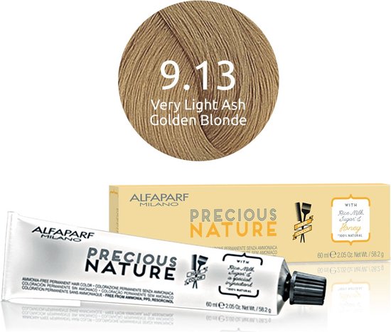 Alfaparf - Precious Nature - Ammonia-Free Permanent Hair Color - 9.13 - 60 ml
